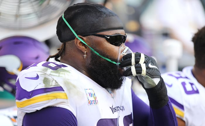 Linval Joseph ran 64 yards on a scoop-and-score touchdown.